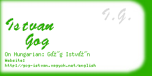 istvan gog business card